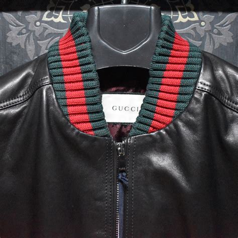 gucci leather jacket replica|gucci original leather jacket.